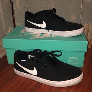 Nike SB black and white shoes